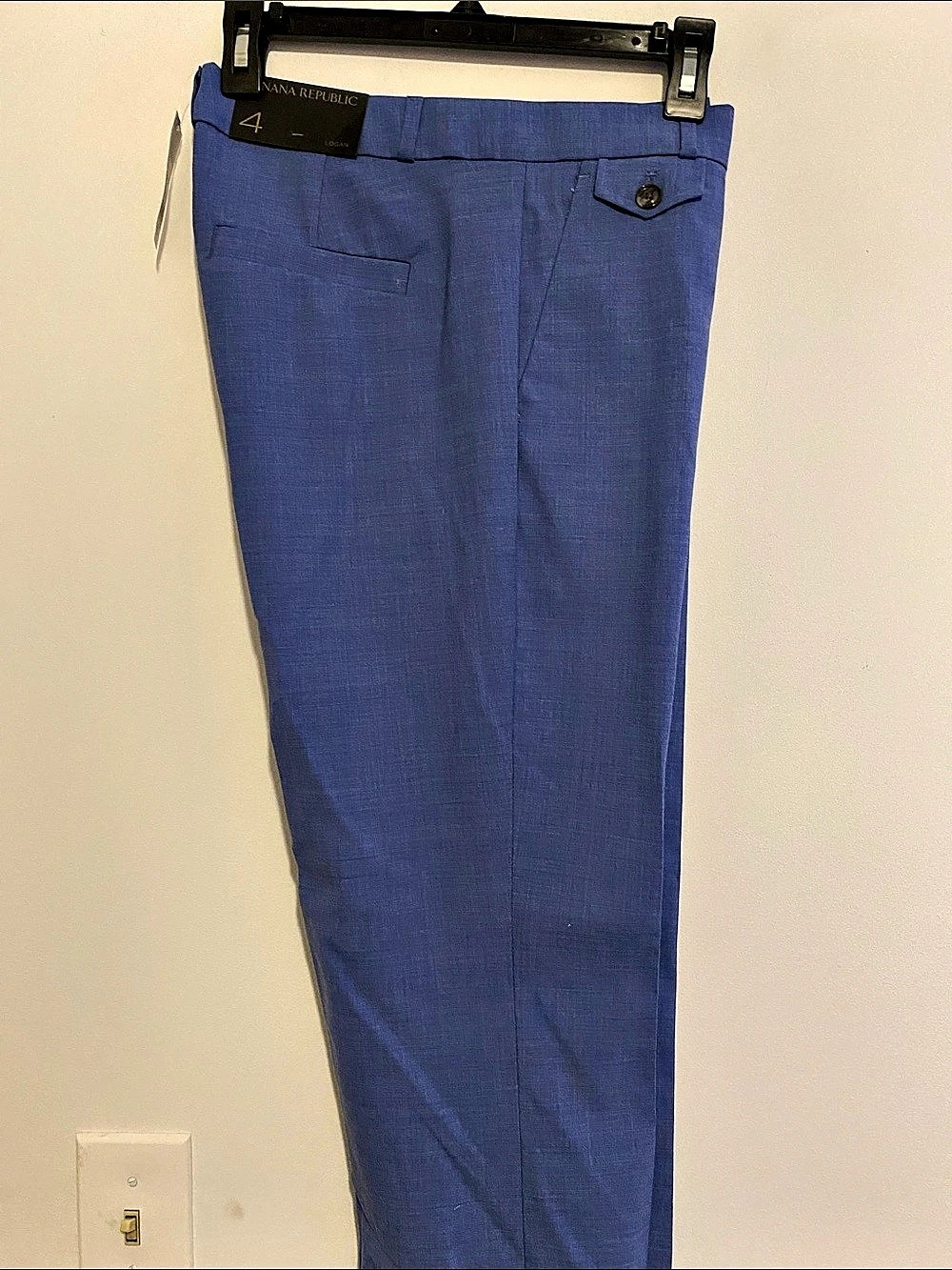 Banana Republic Logan Blue Straight-Leg Trousers Size 4 NWT